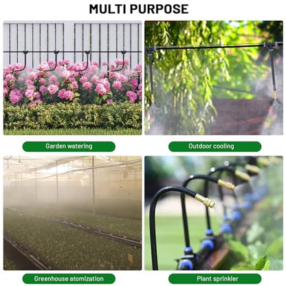 Thiswing 360° Adjustable Drip Irrigation System with 13 Nozzles - size: 40FT