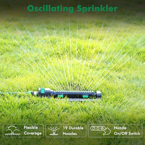 RESTMO Turbo Oscillating Sprinklers for Yard,Sprinkler with Weighted Base