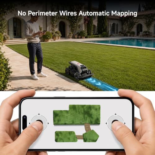 TRON SE Robotic Lawn Mower Wire Free for 0.37 Acre,65% Slope - color: SE