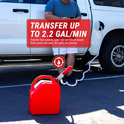 TERA PUMP Gas Diesel E15 to E85 Battery Powered Transfer Pump - style: XL Auto Stop Pump (D)