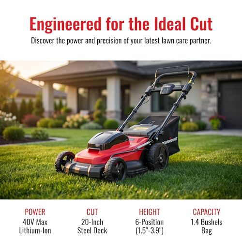 20" Self Propelled Lawn Mower,3-in-1 Walk-Behind Mower - color: Black and Red
