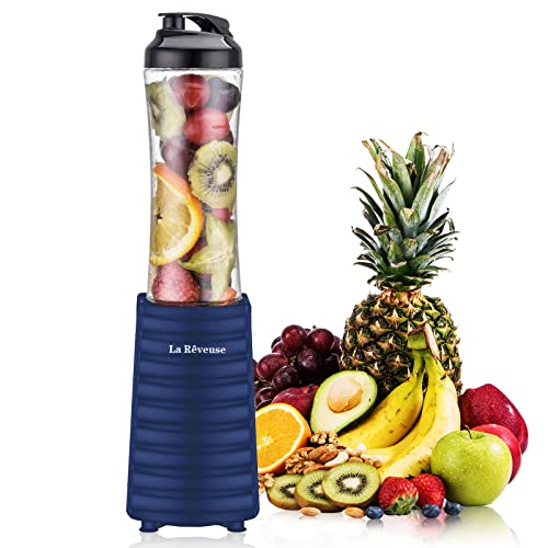 La Reveuse Personal Size Blender for Protein Shakes and Smoothies, Navy - color: Navy