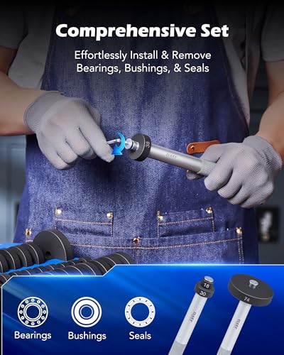 OMT Bushing Driver Set & Transmission Bearing Race Seal Installer Kit - color: Silver Handle, size: 52pc Bushing Driver Kit