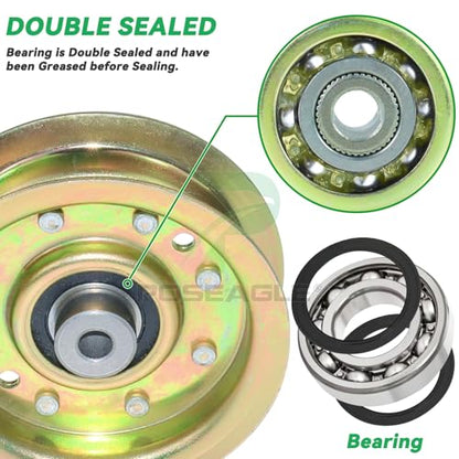 2 Pack 156493 Pulley for Husqvarna YTH180 YTH1746 YTH2046 Tractors - size: 2x173901