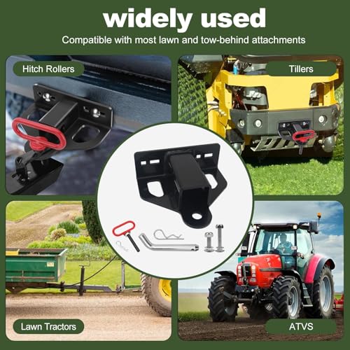 Zero Turn Mower Hitch Kit 2" Receiver with Magnetic Pins - color: 2" Zero Turn Lawn Mower Hitch