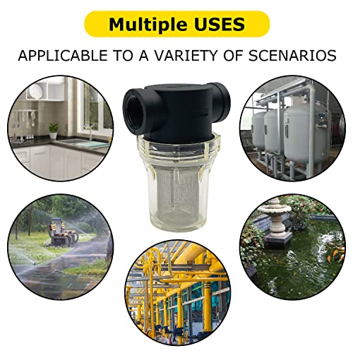 1/2" Female NPT in-Line Strainer with 40 mesh Stainless Steel Filter Screen (1/2“ 40 Mesh) - size: 1/2“ 40 Mesh