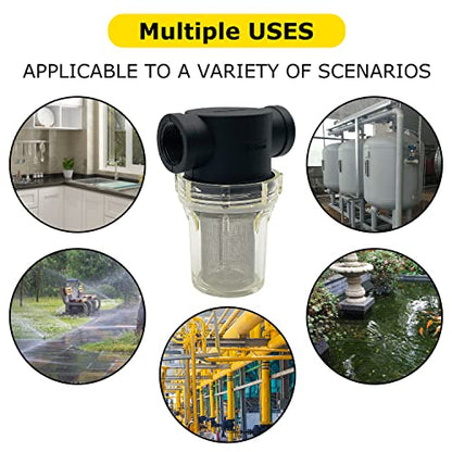 1/2" Female NPT in-Line Strainer with 40 mesh Stainless Steel Filter Screen (1/2“ 40 Mesh) - size: 1/2“ 40 Mesh