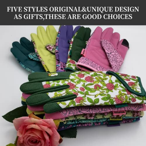 Cute Pattern Gardening Gloves,Thornproof Garden Glove,Gardener Gift - color: 1 Pair Per Pack-chartreuse, size: Medium