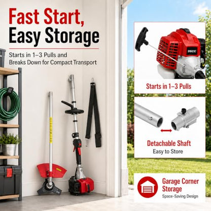 AMERISUN 26cc Gas String Trimmer 3-in-1, Weed Eater Brush Cutter