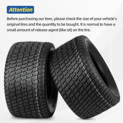 GICOOL 24x12.00-12 Lawn Mower Tire, 24x12-12 Tubeless Tire for Tractor Riding Lawnmowers, 4 Ply, Turf-S Pattern, 2 Pack - size: 24x12.00-12 Turf-S
