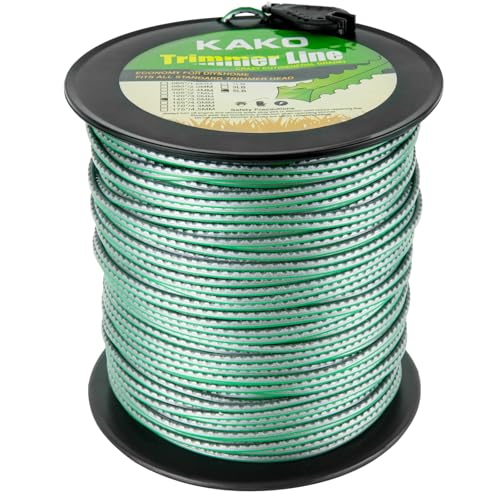 Sawtooth 140 Trimmer Line, Heavy Duty Sawtooth Weed Wacker String .140, Weed Eater String .140 inch-by-568ft-5lb Dual Core Strings Serrated Trimmer Line with Line Cutter - size: 0.140" 5lb 568ft