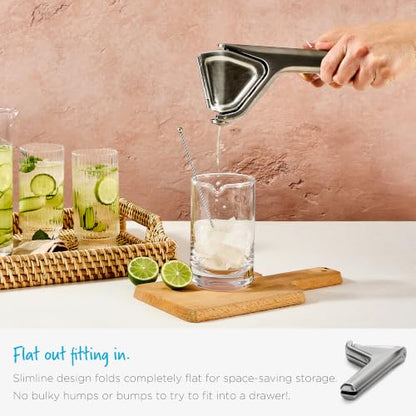 Dreamfarm Fluicer Steel Fold-Flat Citrus Juicer - Lemon - color: Stainless Steel