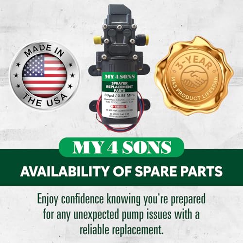 My 4 Sons Backpack Sprayer Water Pressure Pump with Automatic Regulator