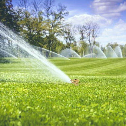 Hourleey 1/2 Inch Zinc Impact Sprinkler, Heavy Duty Lawn Sprinkler Head with Nozzles, Adjustable 0-360 Degree Impulse Watering Sprinklers for Large Coverage Garden Grass Yard Irrigation - size: 1 Pack