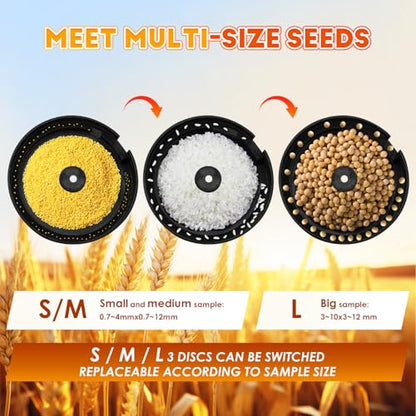 CGOLDENWALL 3Plates Automatic Multi-functions Touchscreen Seeds Counter Machine With Data Storage, Adjustable Speed/Brightness, High Precision Counting for Various Shapes Cereals Seeds Grain