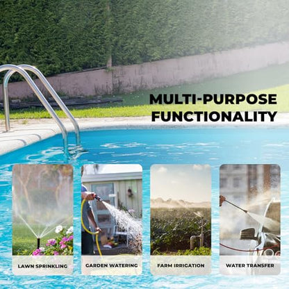 XtremepowerUS 1HP Portable Shallow Well Pump Water Transfer Pump 930GPH Pressure Booster Pump Irrigation Lawn Farm Water Removal - size: 1.0 HP Portable