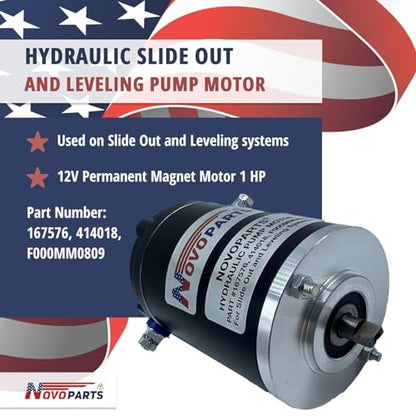 Leveling System Hydraulic Pump Motor 167576 Compatible with 414018 & F000MM0809 045-167567 Collar Coupling Included