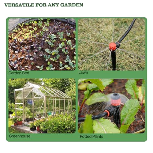 Anleolife 100FT Drip Irrigation Kit, All-in-One Quick-Connect System - style: 100FT Complete Kit