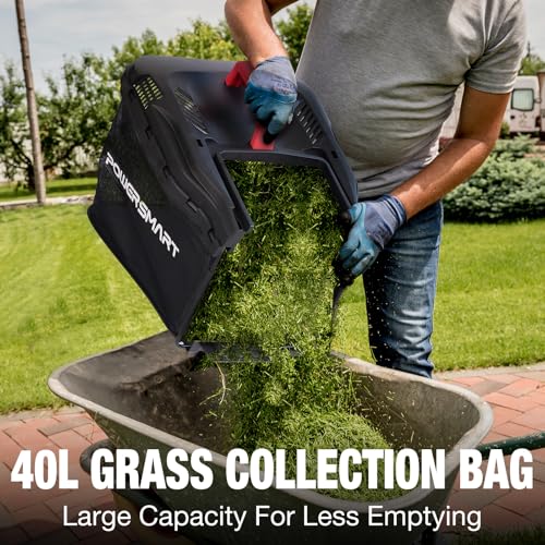PowerSmart Corded Electric Lawn Mower, 14 Inch, 12.5 Amp, Ergonomic Handle