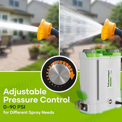 Backpack Sprayer with 2.6Ah Rechargeable Battery, Electric Weed Sprayer