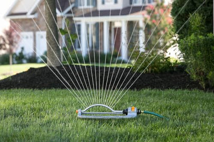 Melnor 65118-AMZ XT Metal Turbo Oscillating Sprinkler with QuickConnect Product Adapter Amazon Bundle, 4000 sq. ft. Coverage - size: 1-Way Adjustable, style: Metal Base