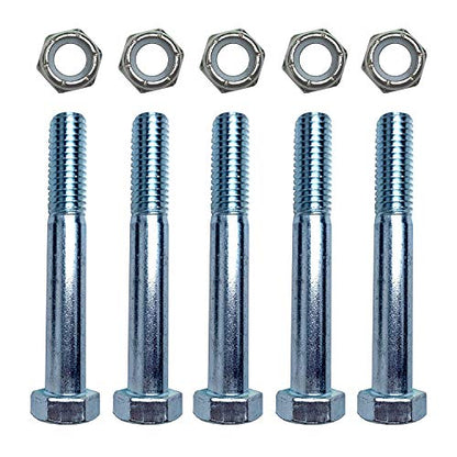 Replacement Shear Bolt for Gearboxes by Rancher Supply – Shear Bolts ½’’x 3-½’’, Grade 2 with ½’’ Nut for Rotary Cutters (5 Pack)