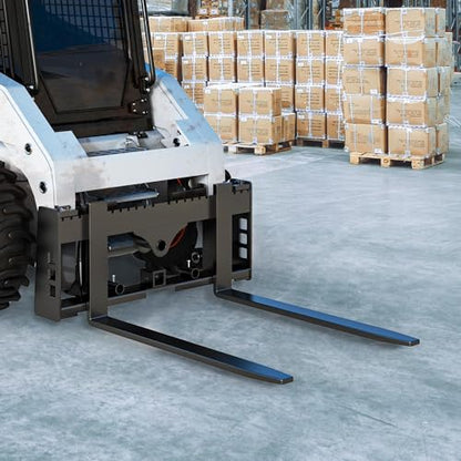 YITAMOTOR 45" Skid Steer Pallet Forks Frame Attachment, 4000 lbs Capacity