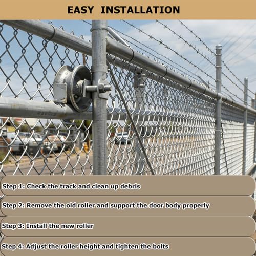 Sliding Gate Rollers 5" Heavy Duty Galvanized Steel Track Roller
