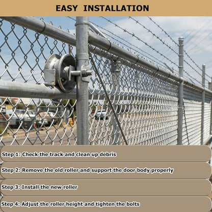 Sliding Gate Rollers 5" Heavy Duty Galvanized Steel Track Roller