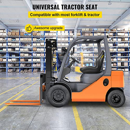 VEVOR Universal Lawn Tractor Seat Replacement, Compact High Back Mower Seat - style: 1Pc Black