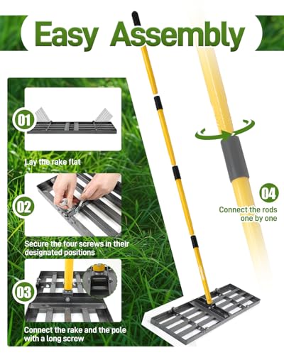 Joyhalo 30in Lawn Leveling Rake - size: 30in