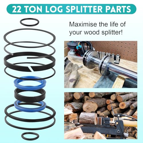 Hydraulic Log Splitter Cylinder Rebuild Seal Kit for 4.0" Bore x 1.75" Rod