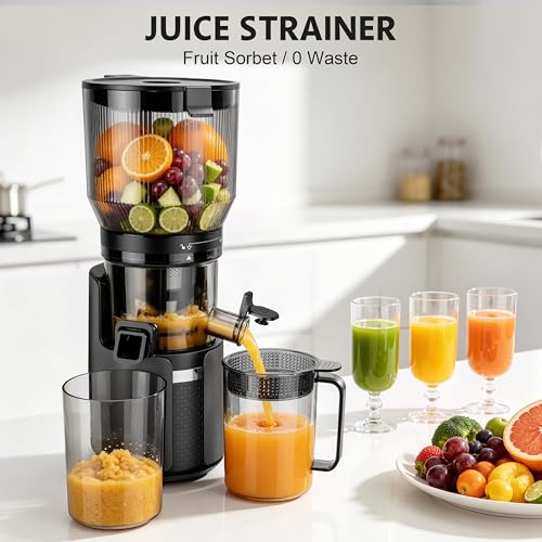 Artemo Cold Press Juicer 7.1" Large Feed Chute, 3-in-1 Cold Press Juicer