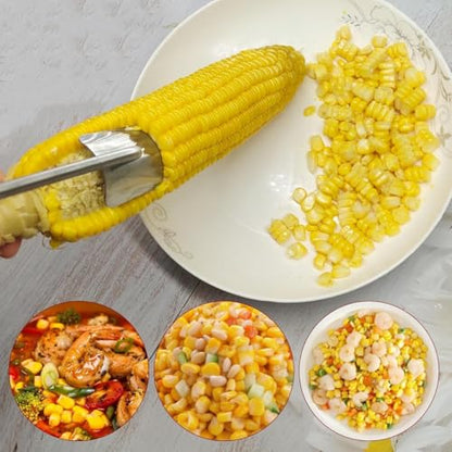 Stainless Steel Corn Peeler & Stripper - Long Handle, 2 Pcs - Home & Outdoor Dining