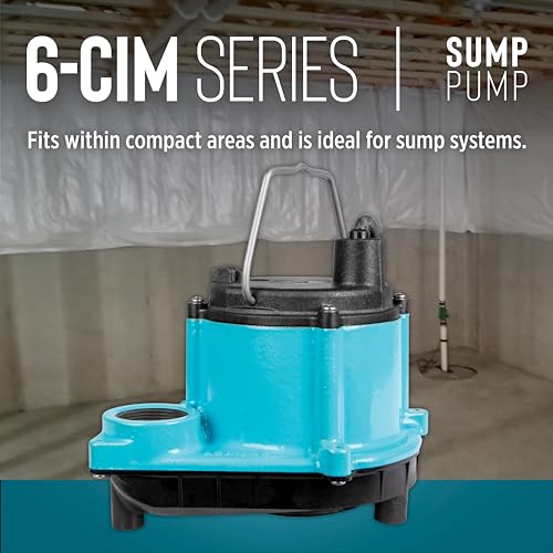 Little Giant 6-CIM-R 115V, 1/3 HP Manual Sump/Utility Pump, 10' Cord - style: Cast Iron, 115V, 10' Cord, Manual