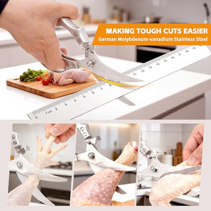 Heavy Duty Poultry Shears Chicken Turkey Fish Veg Bone Cut