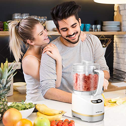 La Reveuse 2 Cup Mini Food Processor, Electric Chopper Small, White - color: White