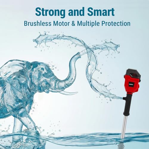 Cordless Stick Water Transfer Pump Compatible with Milwaukee 18V Battery - color: Red