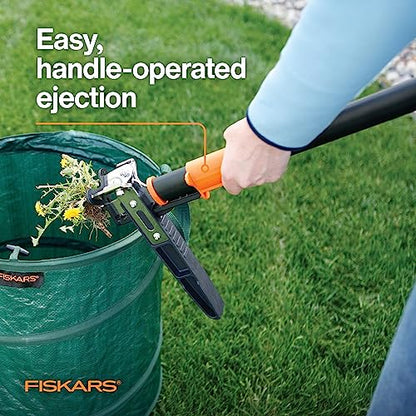Fiskars Stand-Up Weed Puller Tool, 3 Serrated Stainless Steel Claws, 39" - style: 3-claw