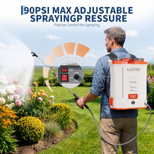 Garvee Battery Powered Backpack Sprayer 5.3 Gallon