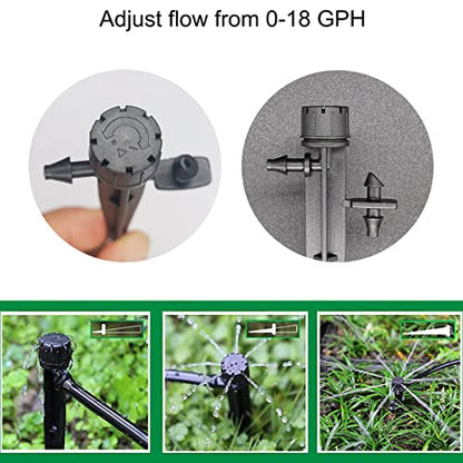 Topiverse Drip Irrigation Emitters Irrigation Drippers, 0-18 GPH - size: 50