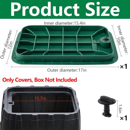 12" x 17" Irrigation Valve Box Cover, Sprinkler Valve Cover Replacement - color: 1 Pcs