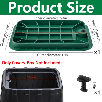 12" x 17" Irrigation Valve Box Cover, Sprinkler Valve Cover Replacement - color: 1 Pcs