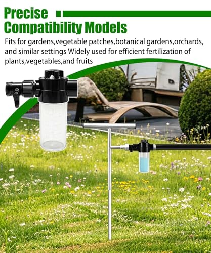 4pcs 4oz Fertilizer Injector Bottle with Valve and Hose Adapter - color: 4pcs