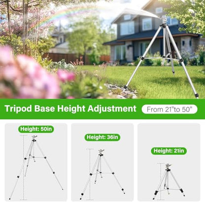 Heavy Duty Impact Sprinkler on Tripod Base,2 Pack 50 Inch Tripod Sprinkler - size: 50in-2pack