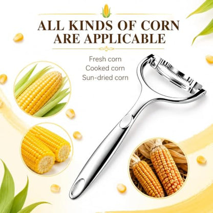 2PCS Upgraded Corn Peeler 304 Stainless Steel Corn Kernel Remover, Ergonomic Corn Planer Thresher, Durable & Efficient Corn Kernel Remover for Kitchen Gadge
