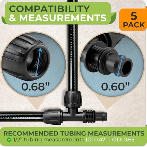 CARPATHEN 1/2” Splitters for Quick Connect Drip Irrigation System, Parts