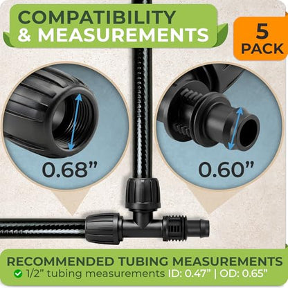 CARPATHEN 1/2” Splitters for Quick Connect Drip Irrigation System, Parts