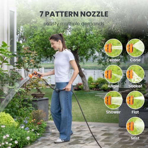Giraffe Tools Retractable Garden Hose Reel 1/2"78FT Metal Bracket - size: 1/2 78FT