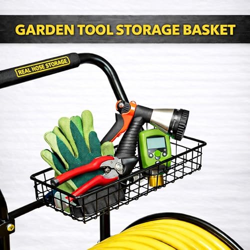 Hose Reel Cart, Hold Up to 300 ft of 5/8'', Garden Hose Cart with 2 Wheels, Heavy Duty Freestanding Water Hose Reels for Outside Garden Lawn Yard Outdoor (300ft Hose Capacity) - size: 300ft Hose Capacity